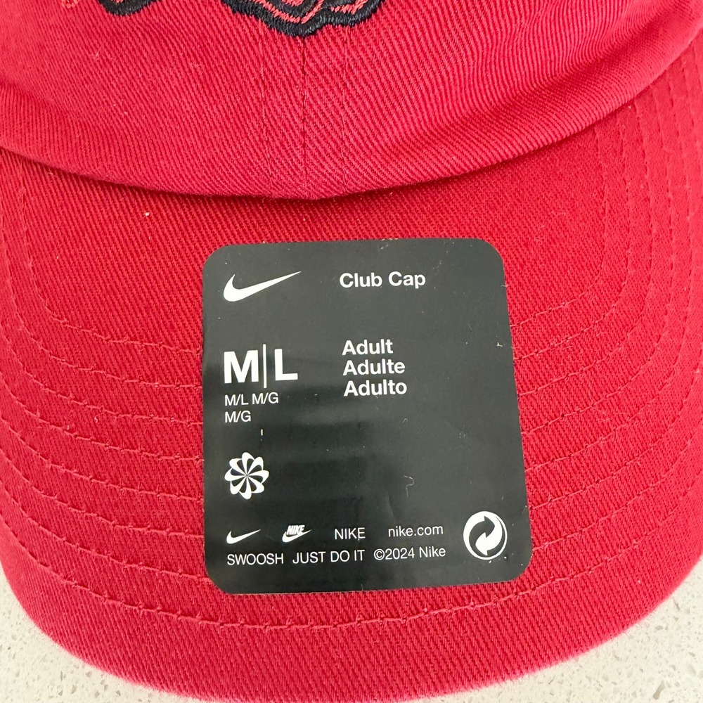 Nike Arkansas Razorbacks Club Cap Red M/L Unstructured Hat NEW - Picture 2 of 5